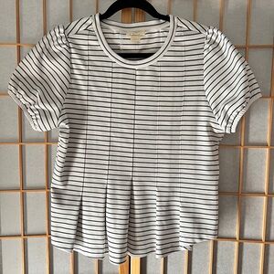 Maeve Striped Puff Sleeve Top